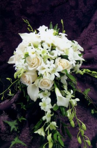 White Cascade Bridal Bouquet