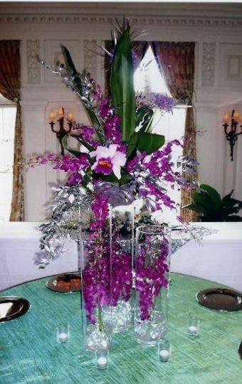 Purple Orchid Centerpiece