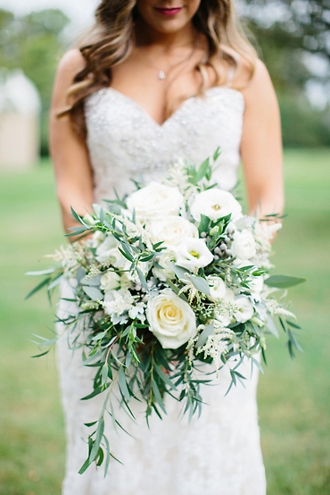 Bride and Her Flowers