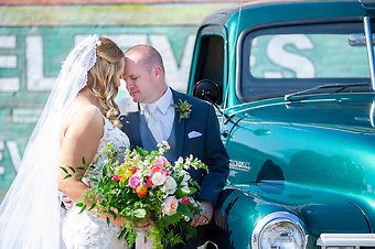 Bride and Groom Vintage Truck 2