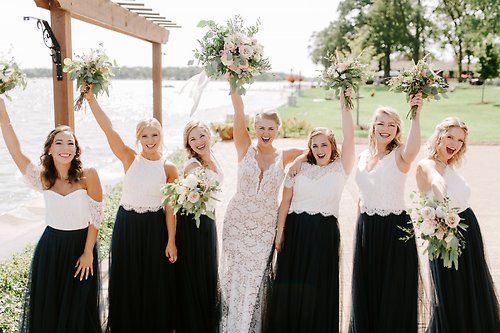 Bride and Bridesmaids