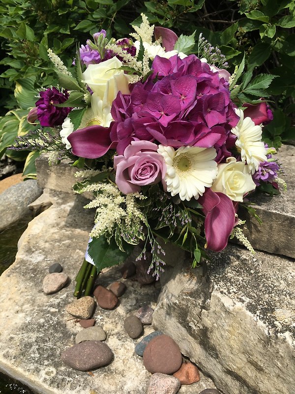 Purple Hydrangea bouquet