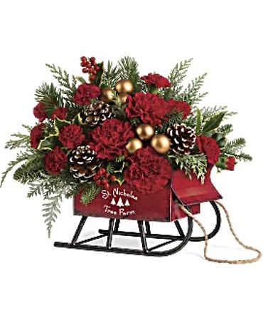 Teleflora\'s Vintage Sleigh Bouquet