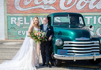 Bride and Groom Vintage Truck