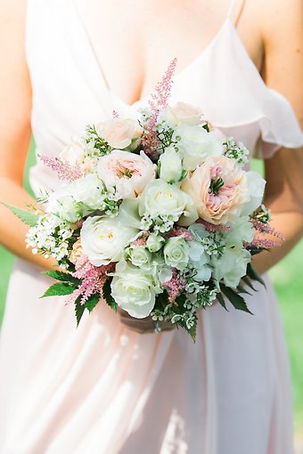 White and Blush wedding