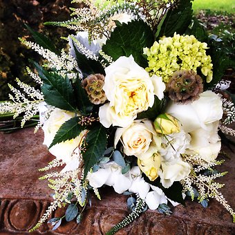 White and Cream Brides Bouquet