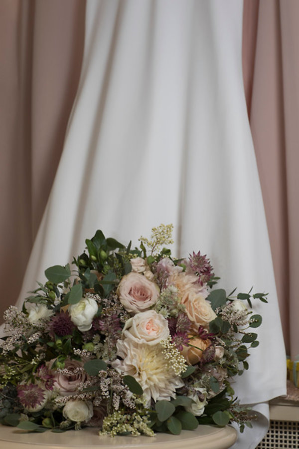 Brides Dress and bouquet