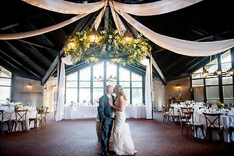 Ski Chalet with bridal couple