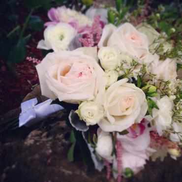Pale blush bridal bouquet