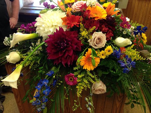 Mixed Summer Garden Casket Spray