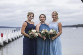 Bridesmaids and their floral