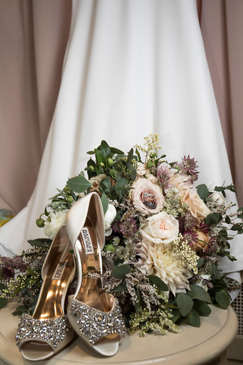 Brides Dress and bouquet