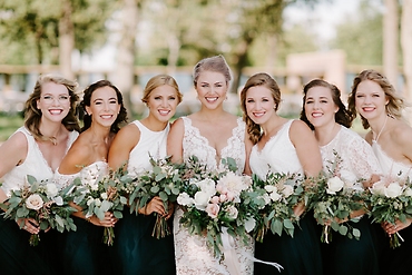 Girls and their bouquets