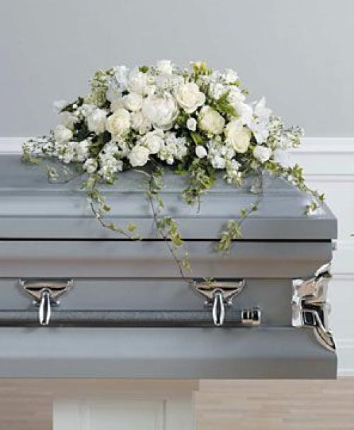 White Casket Spray