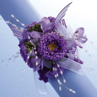 Lavender and Pearl Wrist Corsage