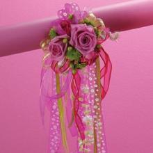 Hot Pink and Green Streamer Corsage