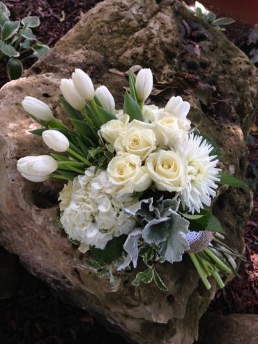 Spring Brides Bouquet with Tulips and Roses