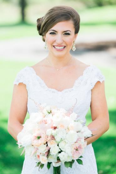 Blush and White Bridal Bouquet 1