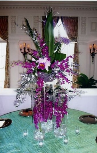 Purple Orchid Centerpiece