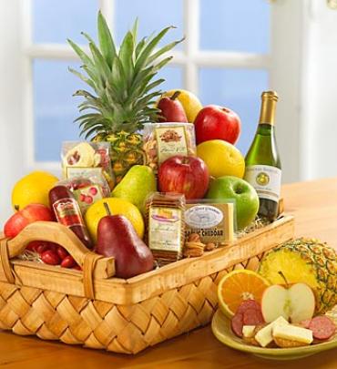 Abundant Fruit and Gourmet Basket