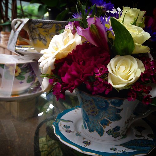 Vintage Teacup Bouquet