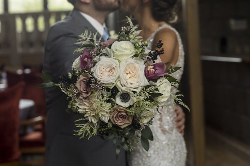 Bride and her bouquet