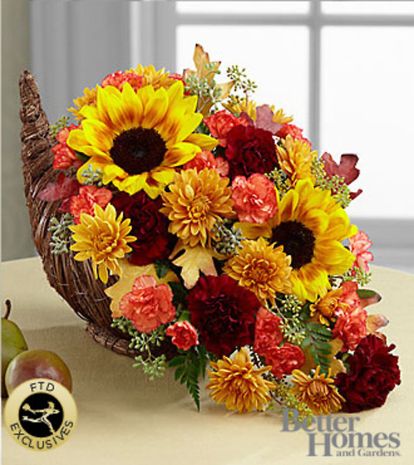 The FTD Fall Harvest Cornucopia by Better Homes and Gardens